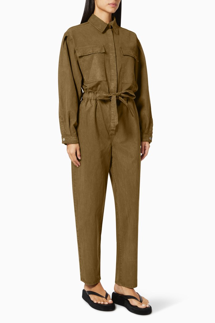 

Good Cinched Jumpsuit in Tencel Blend, Brown
