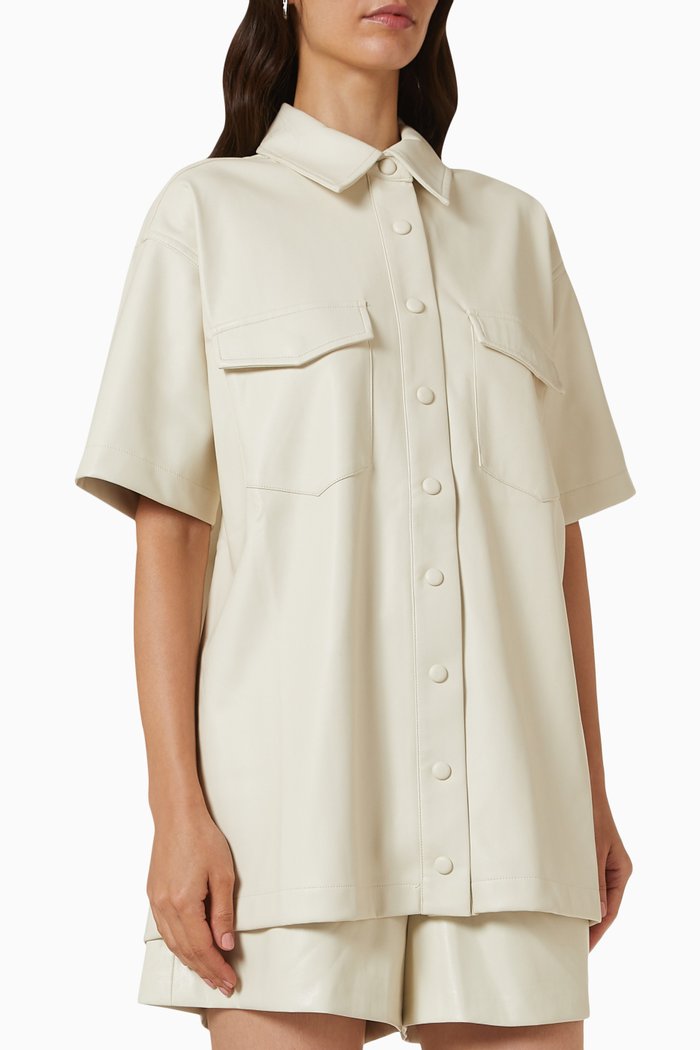 

Better Than Leather Short Sleeve Shirt, White