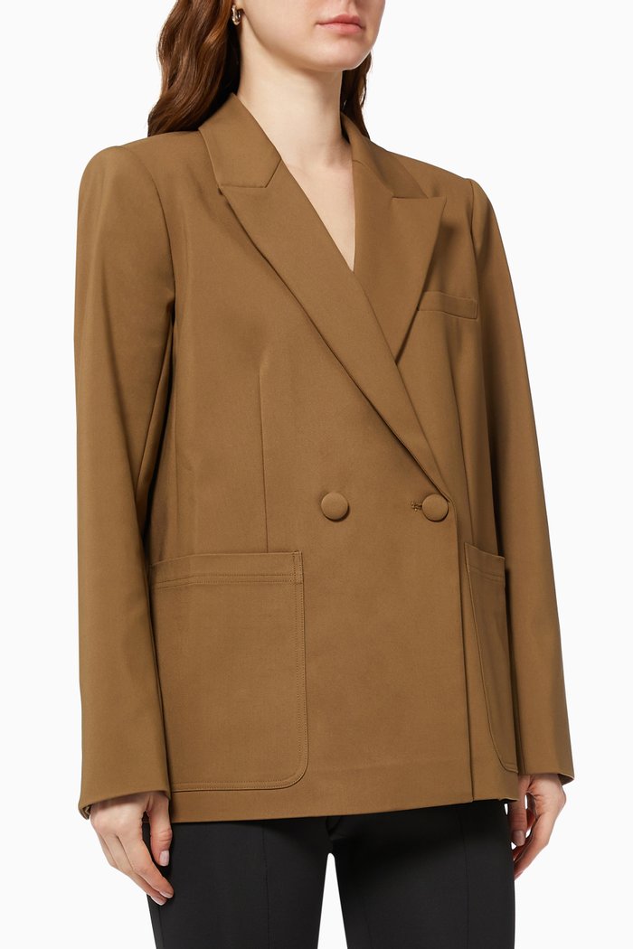 The Boss Blazer 2.0 in Cotton Blend, Brown
