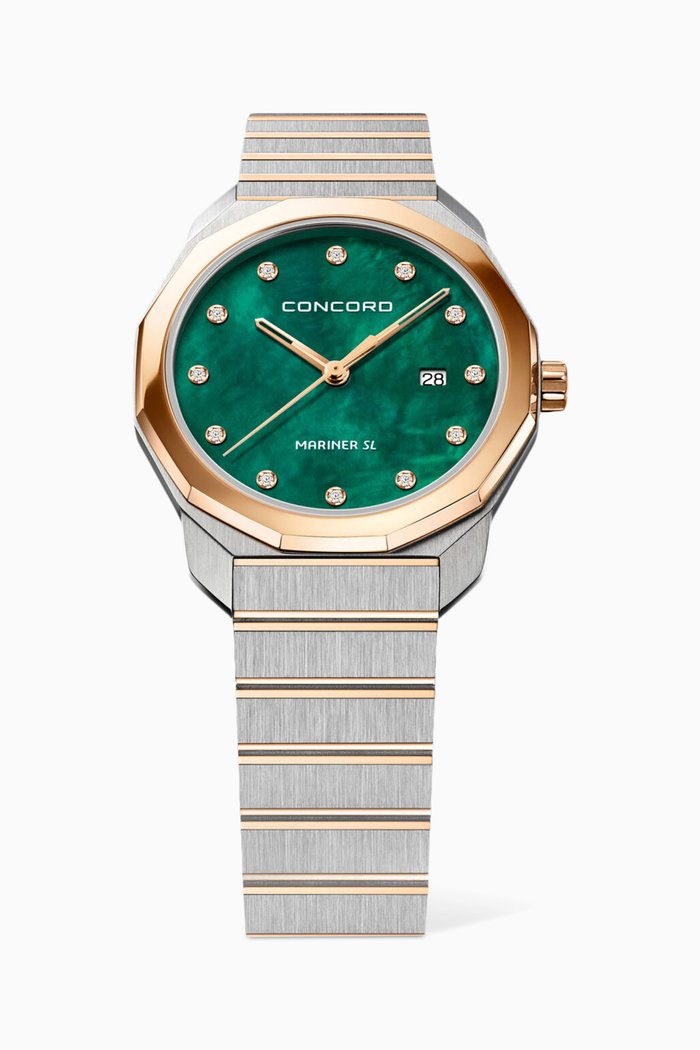 Mariner SL Quartz Watch with Diamonds, Green