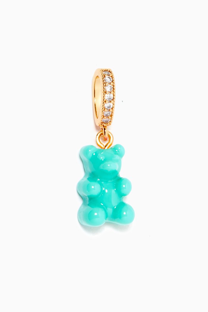 

Nostalgia Bear Pendant in 18kt Gold Plating & Resin, Blue