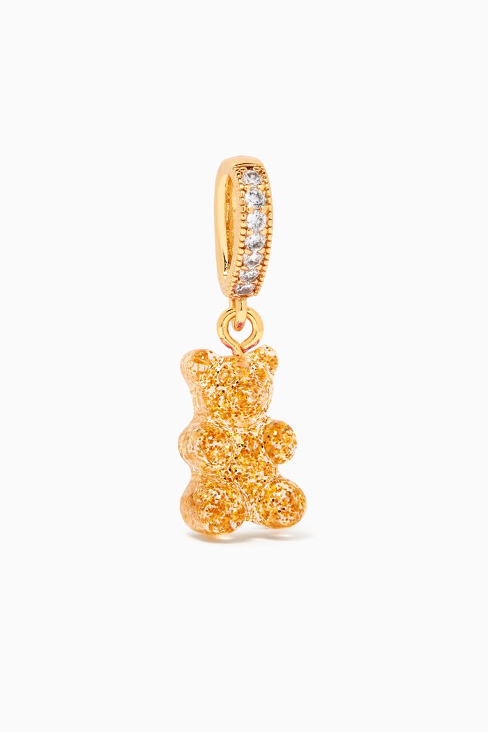 

Nostalgia Bear Pendant in 18kt Gold Plating & Glitter Resin