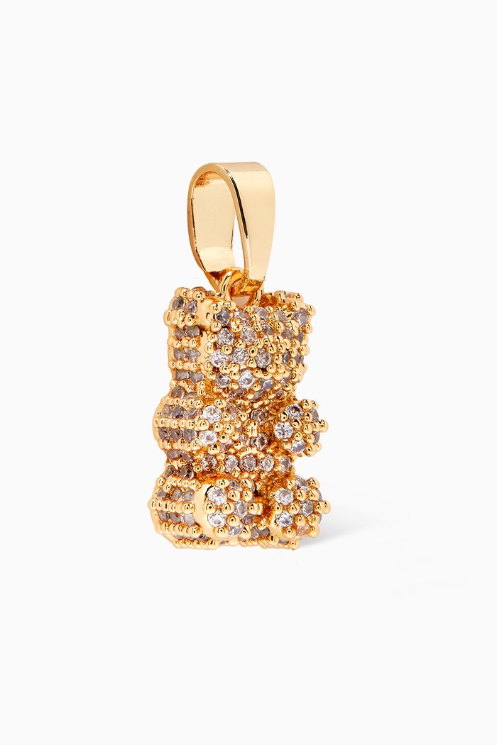 

Nostalgia Pave Mama Bear Pendant in 18kt Gold Plating