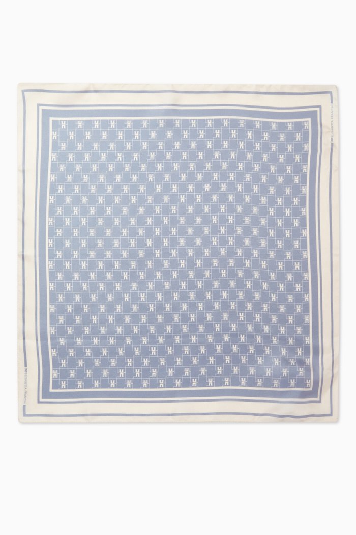 

Scarf in Logo Printed Silk, Purple
