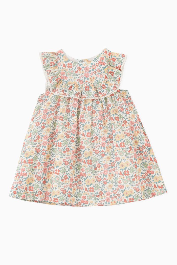 Liberty Dress in Cotton, Orange