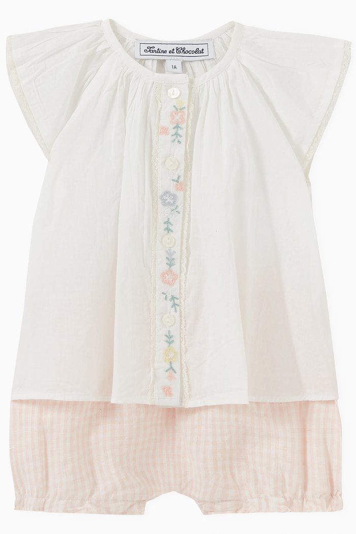 

Floral Top & Shorts Set in Cotton, Multicolour