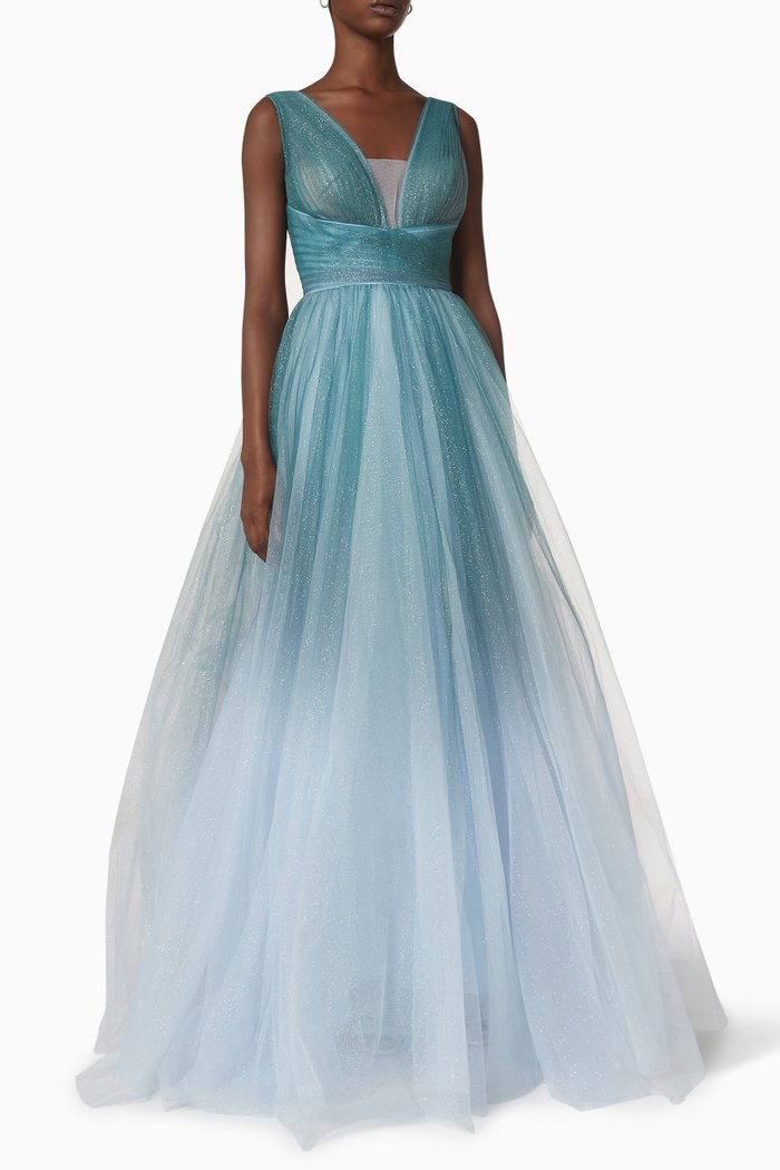 

Glitter Ombre Gown, Blue
