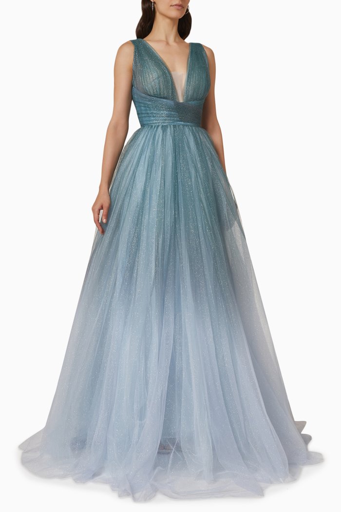 

Glitter Ombre Gown, Green