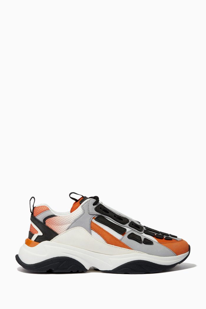 

Bone Runner Sports Sneakers in Leather & Suede, Orange