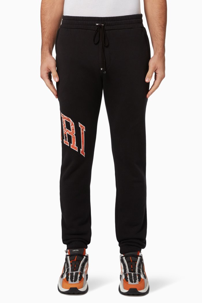 

Bandana Print Sweatpants in Fleece, Black
