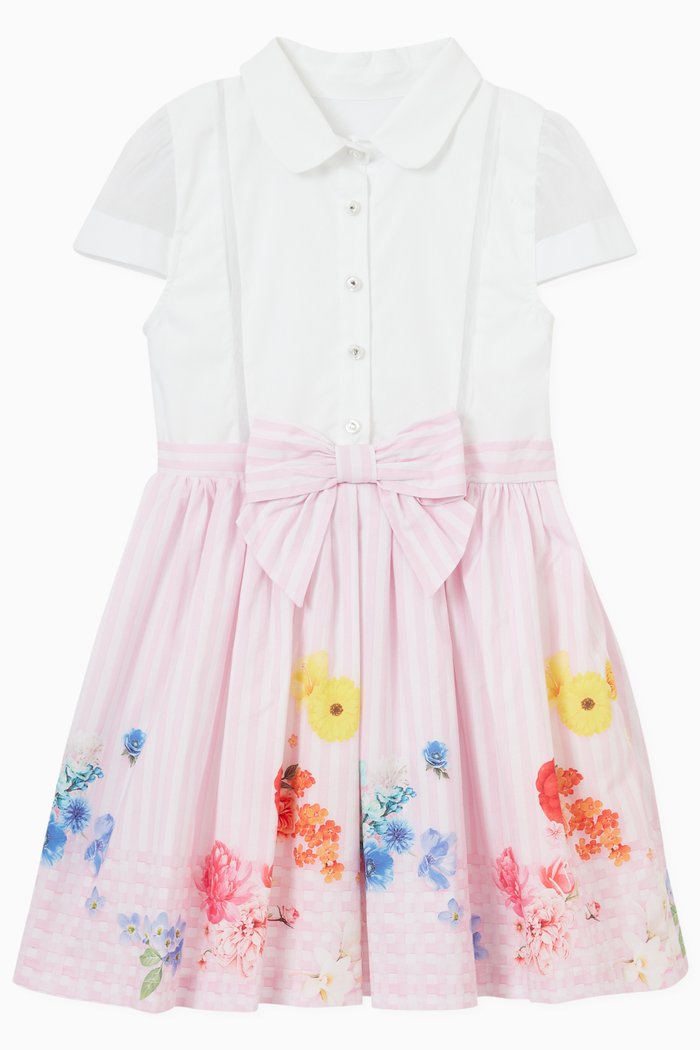 

Floral Print Dress Shirt in Cotton Blend, Pink