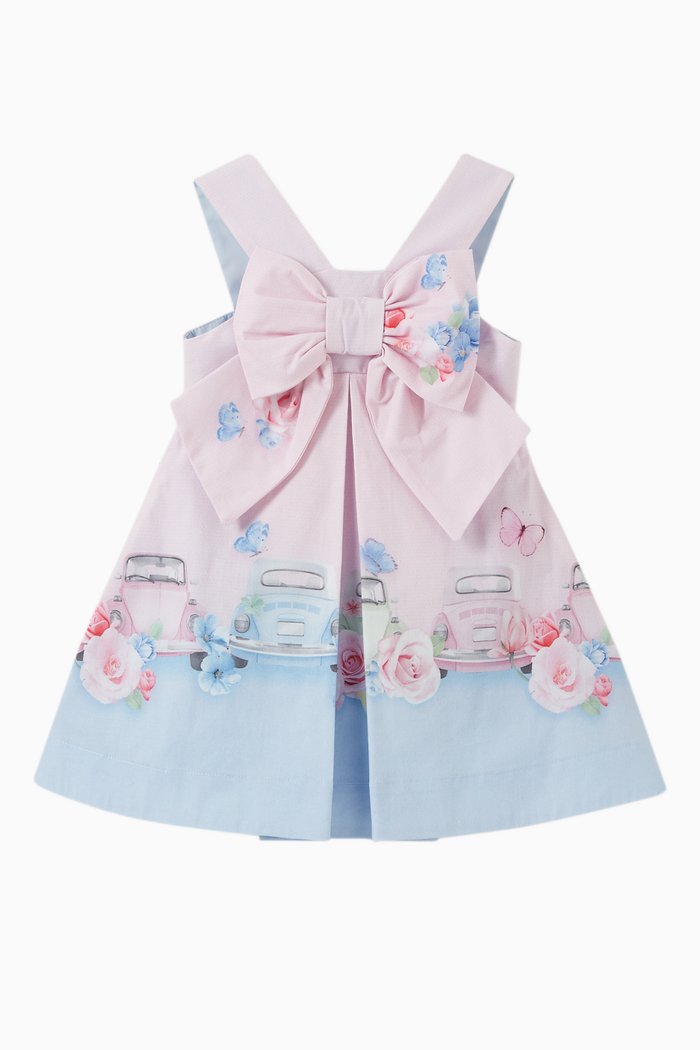 

Stripe Dress with Car Print, Pink