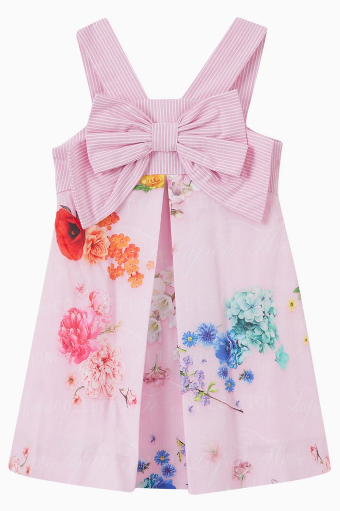 

Floral Dress in Cotton, Pink