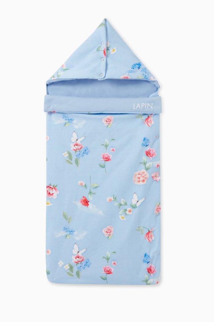 

Floral Print Sleeping Bag, Blue