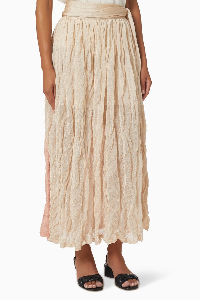 

Long Skirt in Viscose, Pink