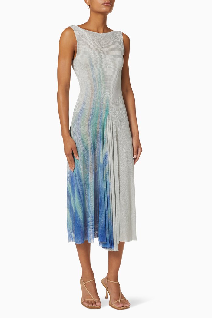 

Printed Dress in Viscose Blend, Blue