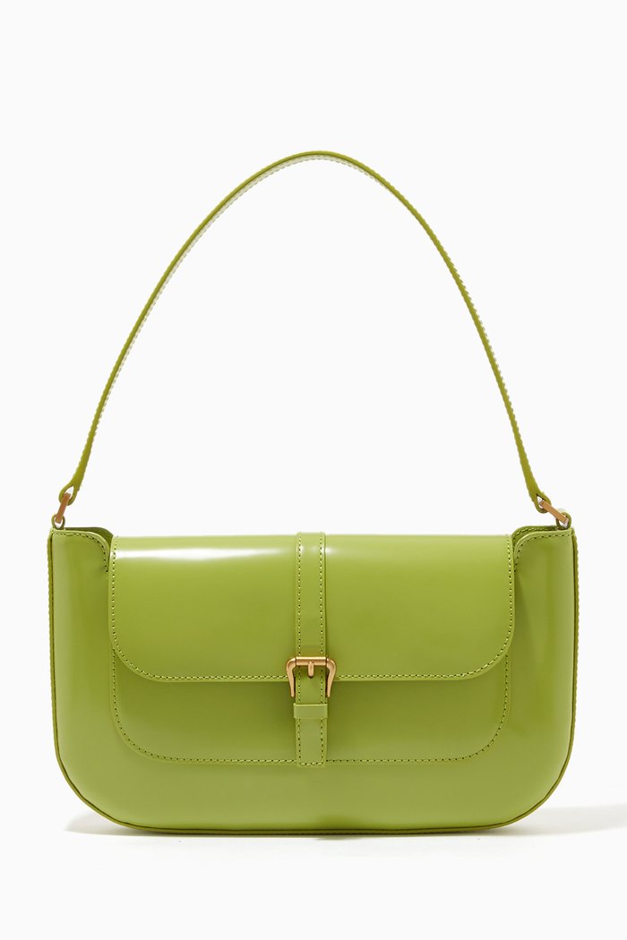 

Miranda Shoulder Bag in Semi Patent Leather, Green