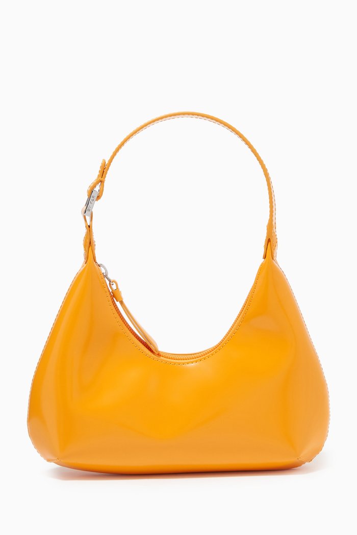 

Baby Amber Shoulder Bag in Leather, Orange