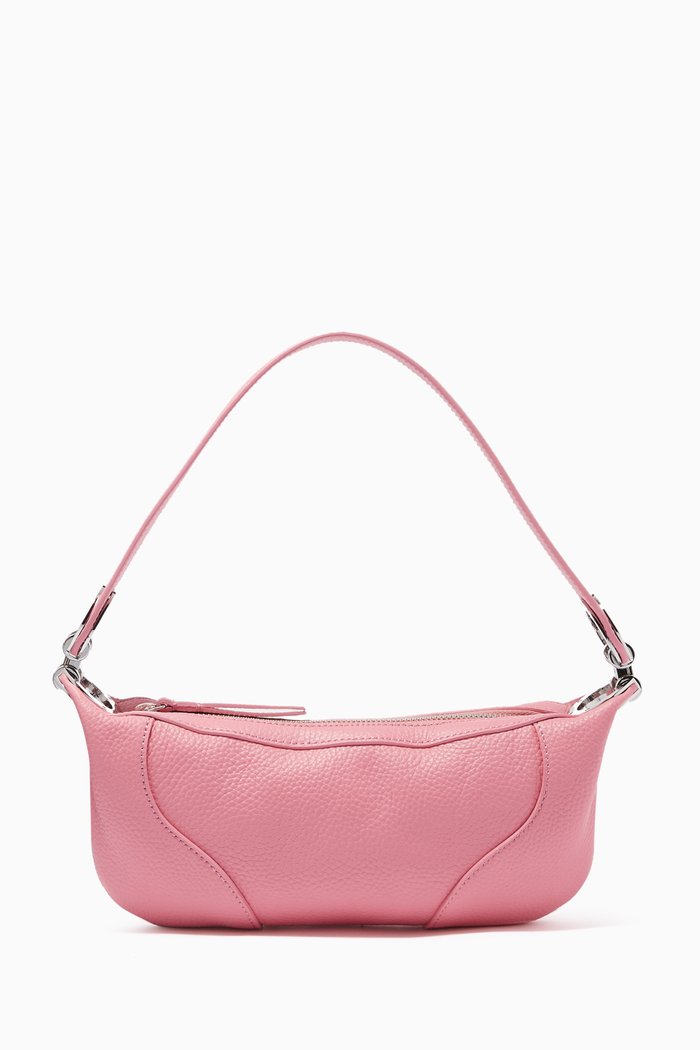 

Mini Amira Shoulder Bag in Grained Calf Leather, Pink