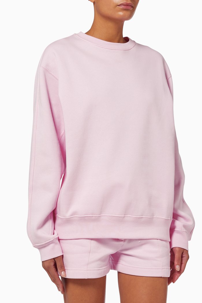 

Logo Sweatshirt in Cotton, Pink
