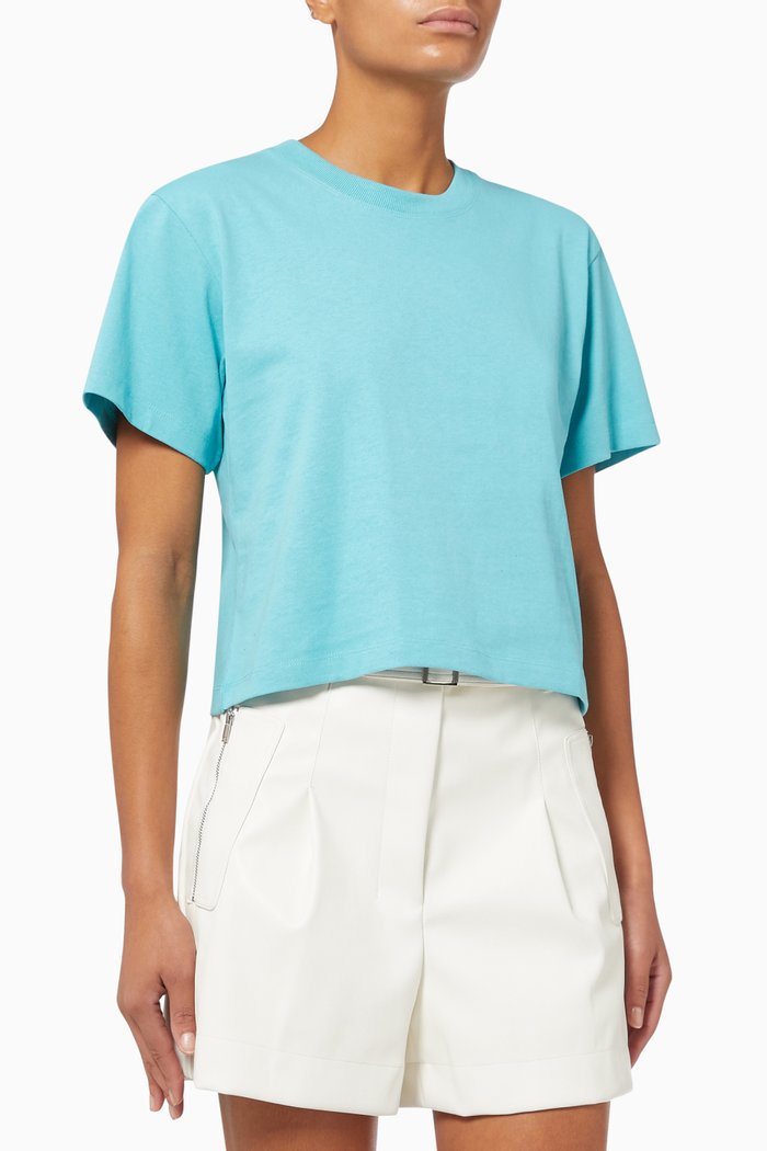 Core Logo T-shirt in Cotton Jersey, Blue