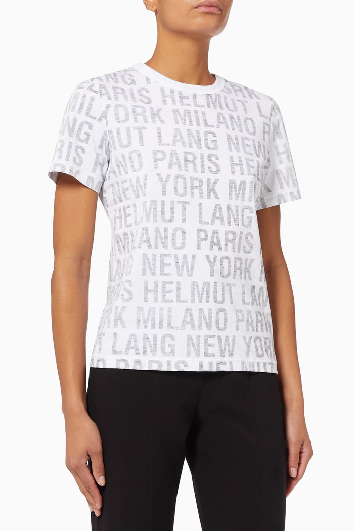 

All Over Logo T-shirt in Cotton Jersey, White