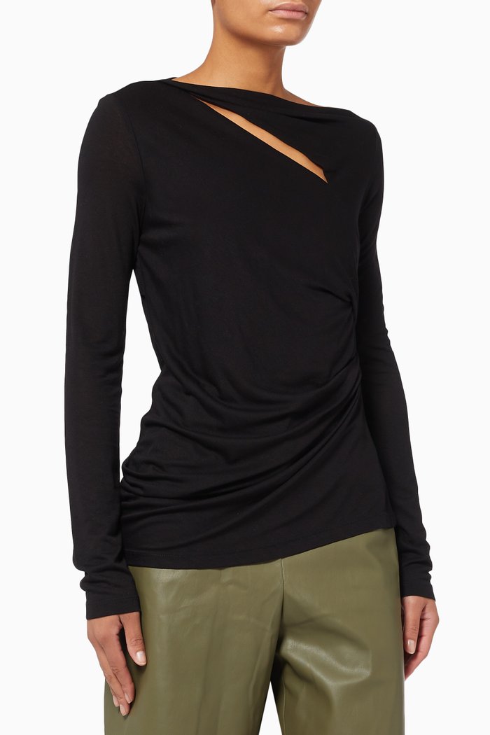 

Scala Asymmetric Top in Stretch Viscose, Black