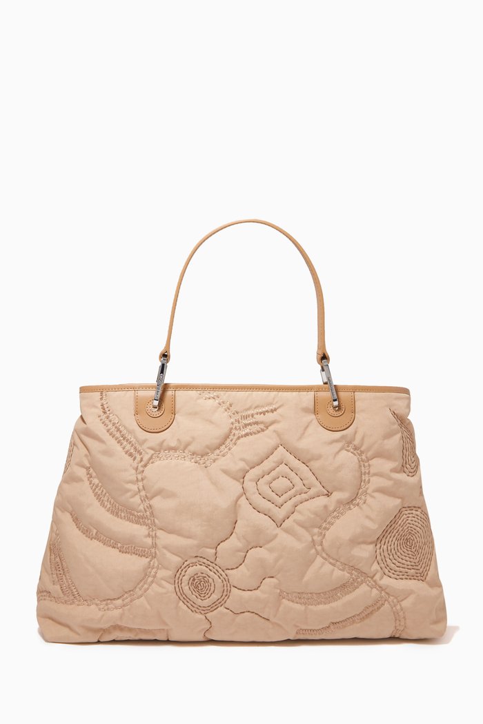 

My EA XL Tote Bag in Eco Leather, Neutral