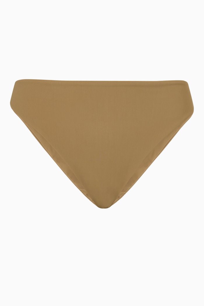 

Midi High-Cut Bikini Bottom, Brown