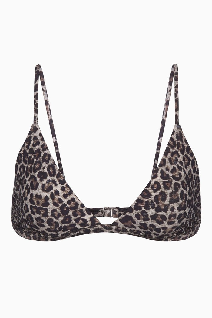 

Classic Triangle Bikini Top, Brown