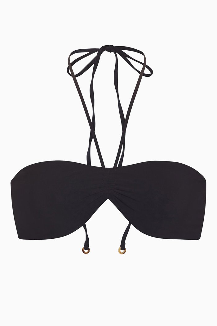 Sweetheart Halter Bikini Top, Black