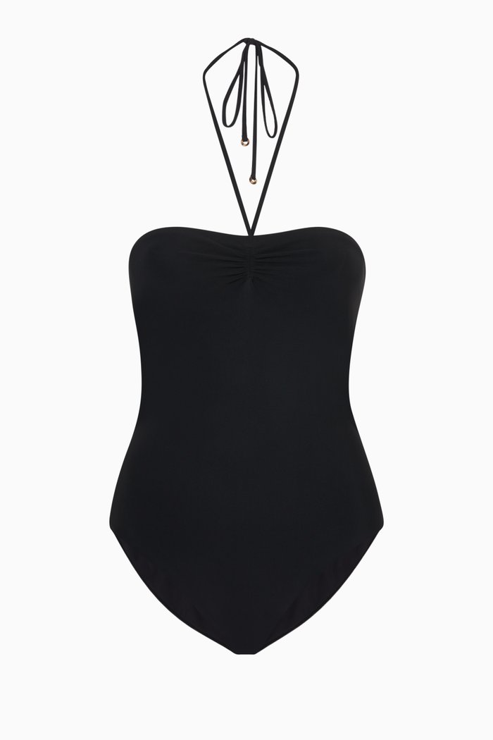 

Sweetheart Halter One Piece Swimsuit, Black