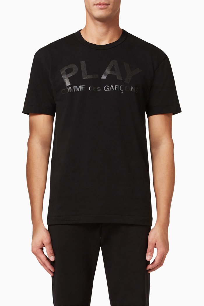 

PLAY Logo T-shirt in Cotton Jersey, Black