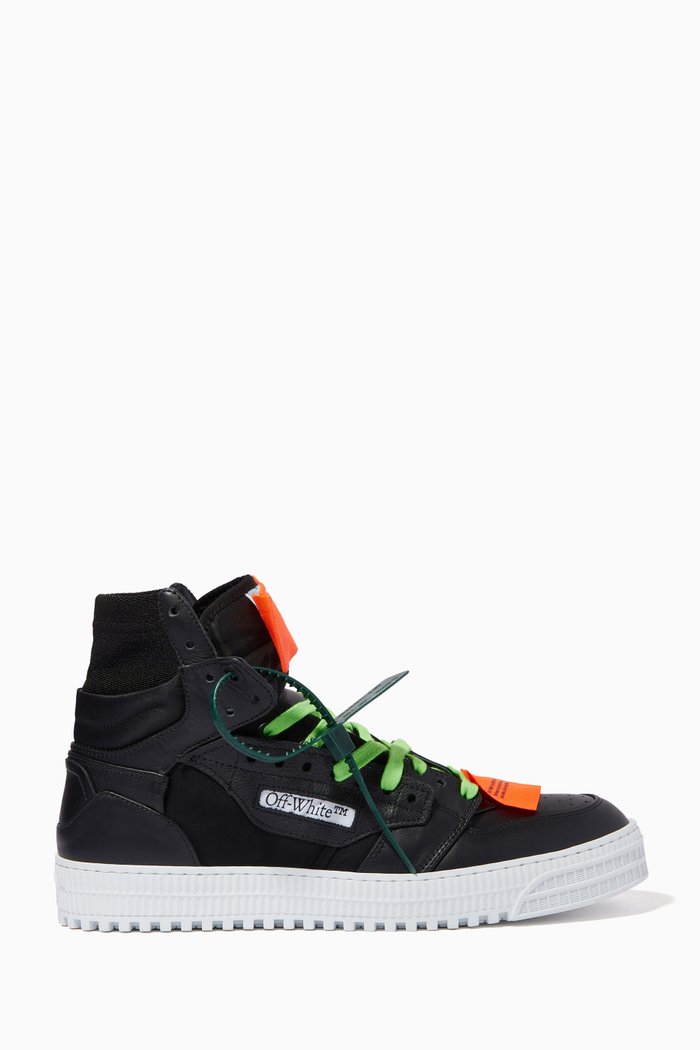 

Off Court 3.0 Sneakers in Leather & Canvas, Black