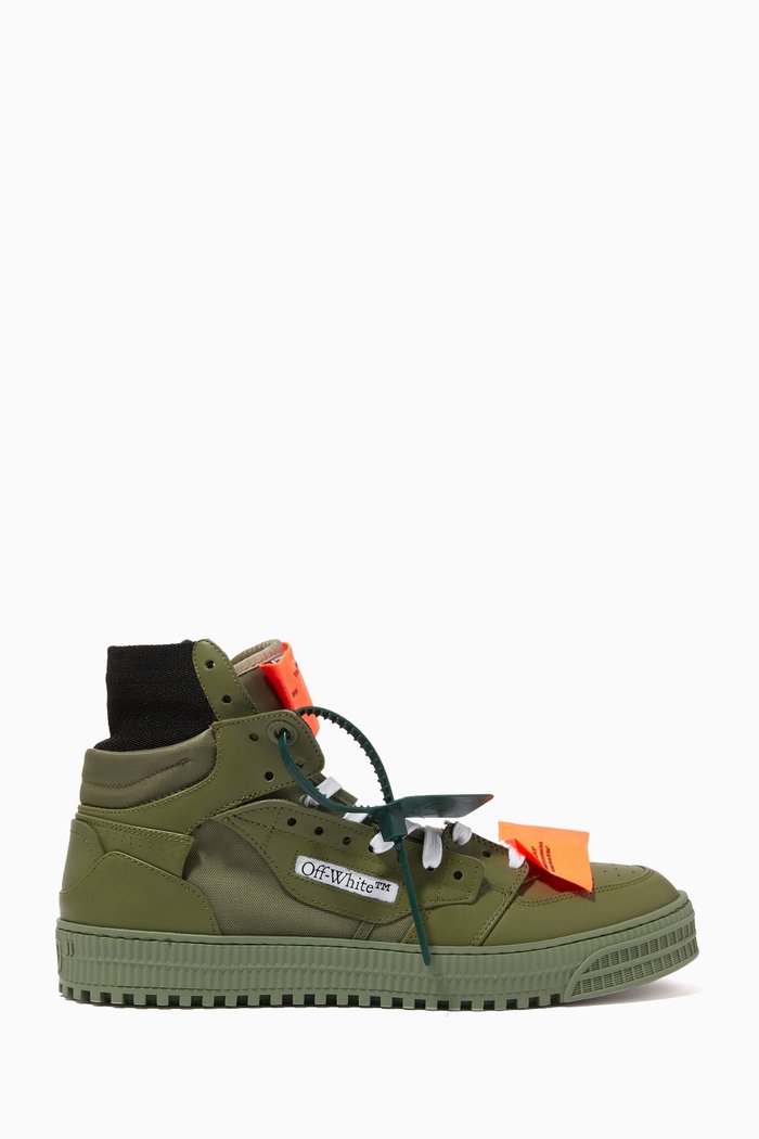 

Off Court 3.0 Sneakers in Leather & Canvas, Green