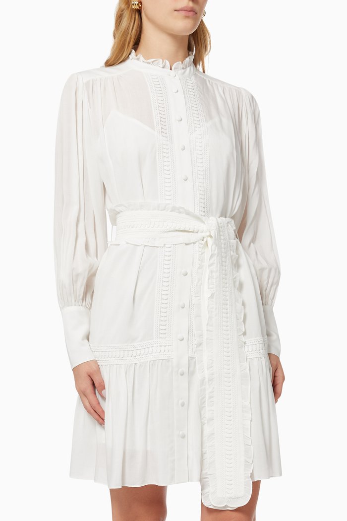 

Jasmine Mini Dress in Cotton, White