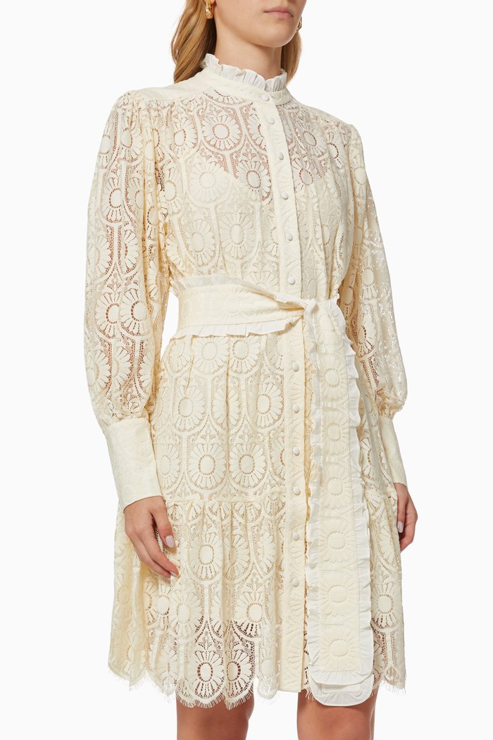 

Jasmine Mini Dress in Viscose, White