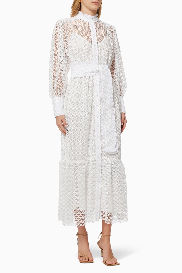 

Jasmine Maxi Dress in Viscose, White
