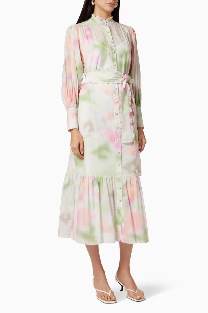 

Jasmine Midi Dress in Viscose, Multicolour