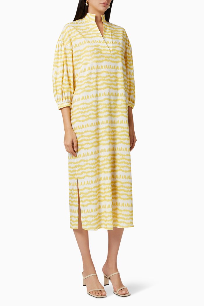 

Claire Midi Dress in Viscose, Yellow