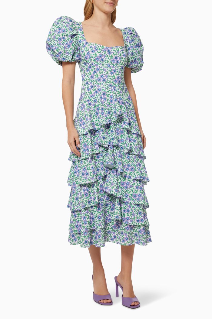 

Nara Maxi Dress in Viscose, Blue