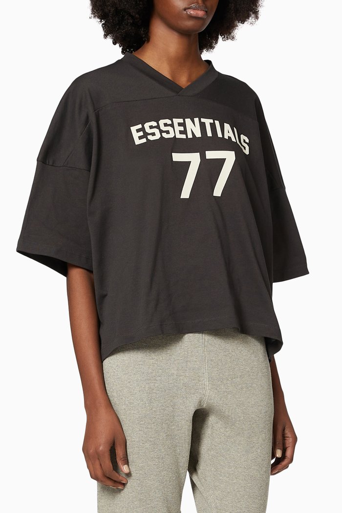 

Football T-shirt in Cotton Jersey, Black