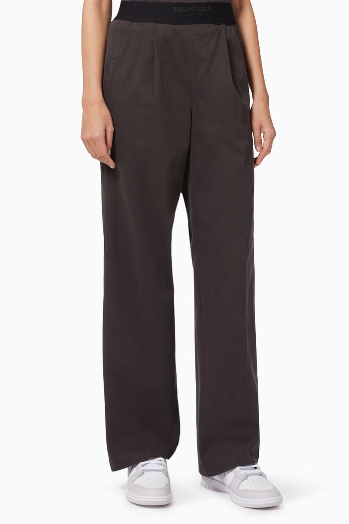 

Essentials Track Pants in Cotton, Black