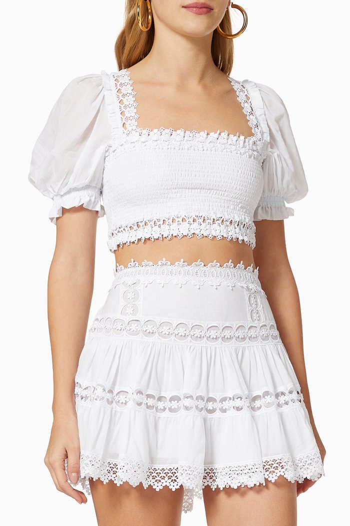 

Judy Crop Top in Cotton, White