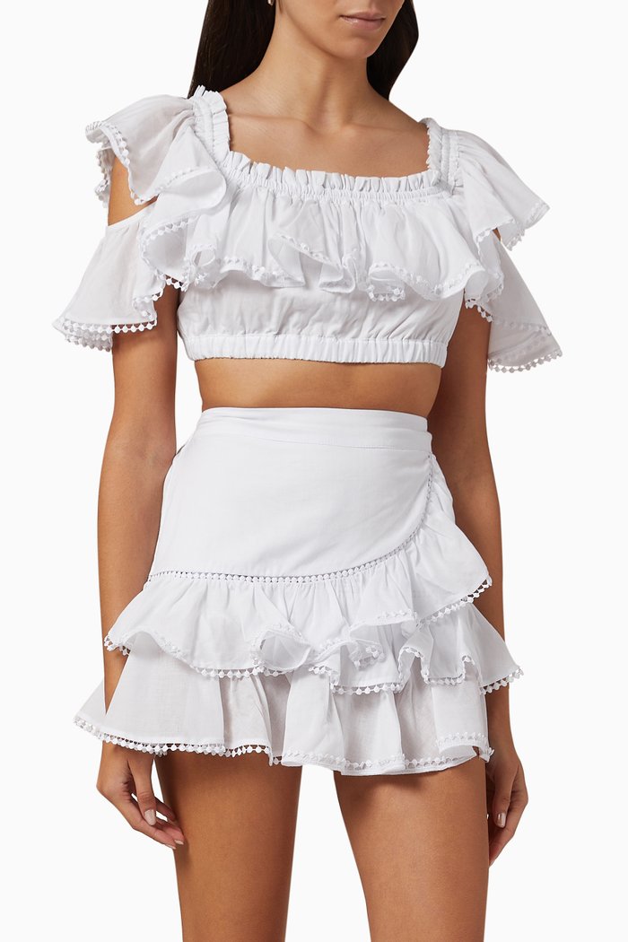

Cata Crop Top in Cotton, White