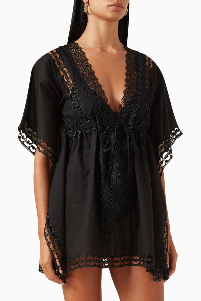 

Kayla Kaftan in Cotton, Black
