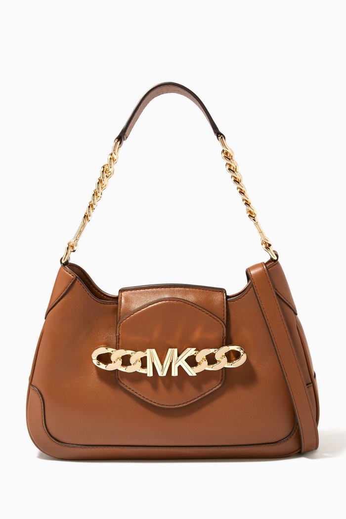 

Medium Hally Bag in Leather, Brown