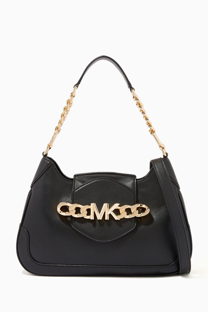 

Medium Hally Bag in Leather, Black