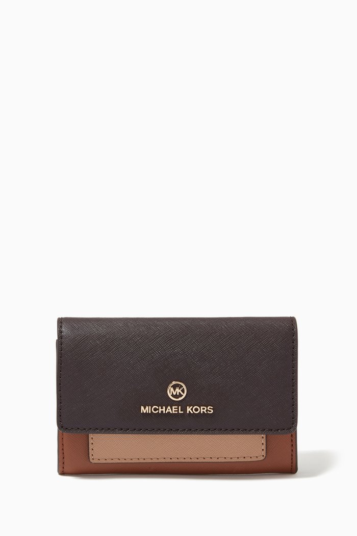 

Medium Jet Set Wallet with Detachable Card Holder in Leather, Multicolour