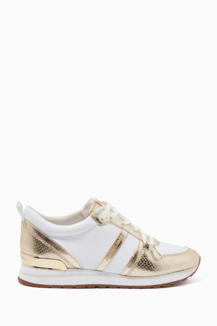 

Dash Trainers in Metallic Leather, Gold
